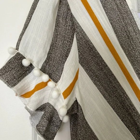 Simplee Gray, Orange and White Striped Dress Size M - Picture 5 of 9